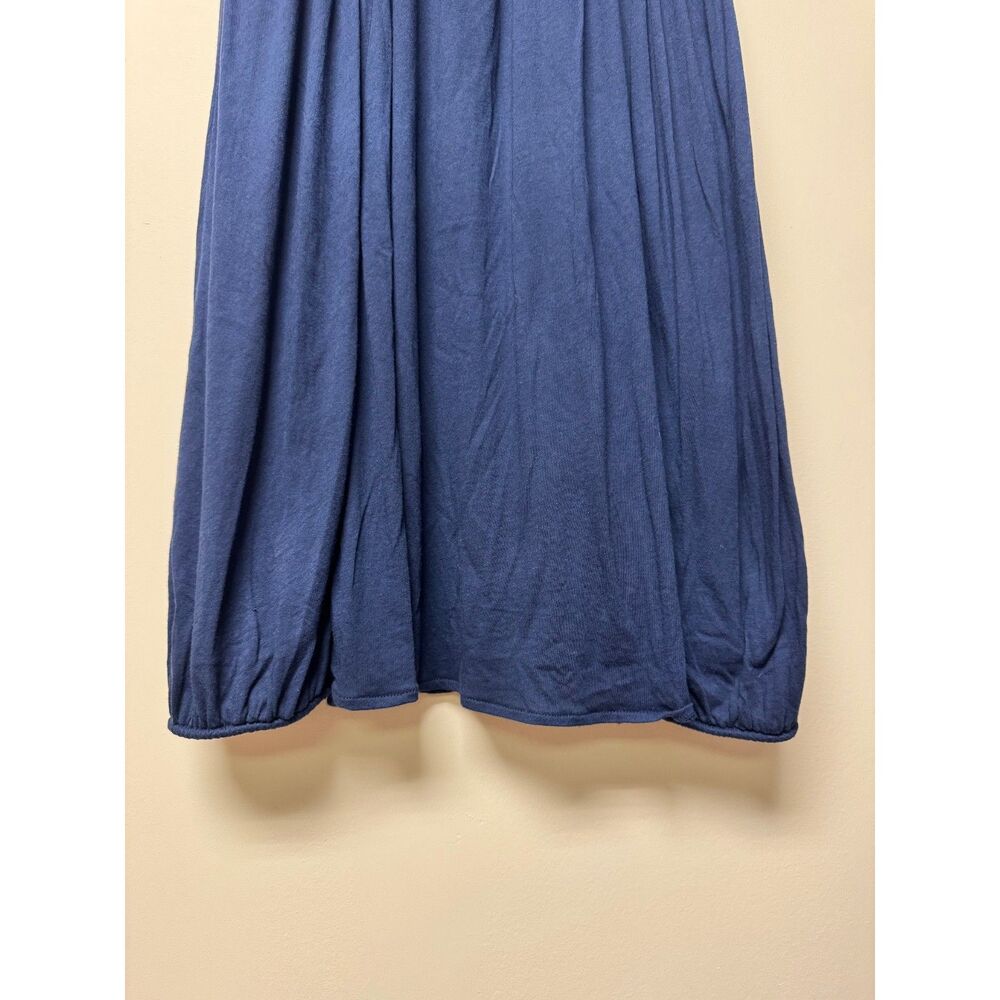 GARNET HILL Favorite Maxi Knit Skirt, Classic Navy, Pockets, Cotton/Modal, Sz PP - Picture 4 of 11